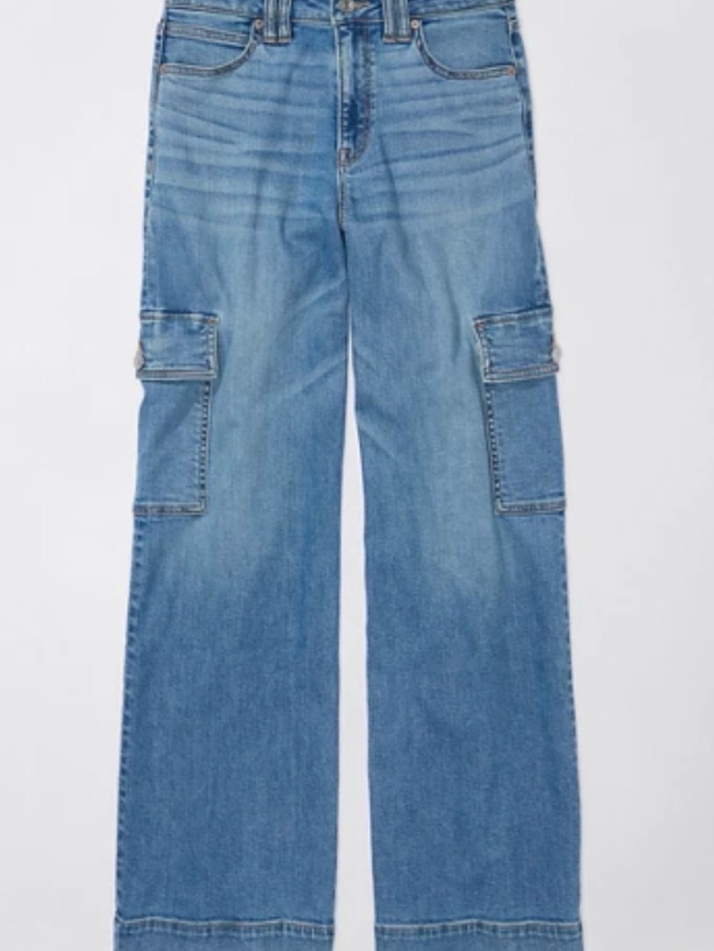 American Eagle Outfitters Medium Blue Dreamy Drape High Rise Denim Jeans